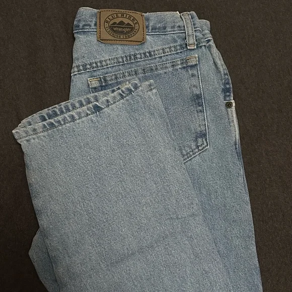 Wrangler Light Blue Men's Straight Jeans - Picture 2 of 4